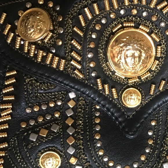 1990 Gianni Versace Cropped Leather Jacket - Picture 5 of 8